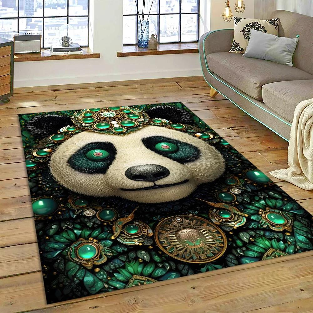 Cute Dream Panda Animal Cartoon Carpet Rug for Home Living Room Bedroom Sofa Doormat Decor,Kids Play Area Rug Non-slip Floor Mat