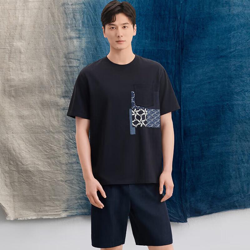 Li-Ning Men s Blue Series Printed Crew Neck T-Shirt ATSV527 XXL