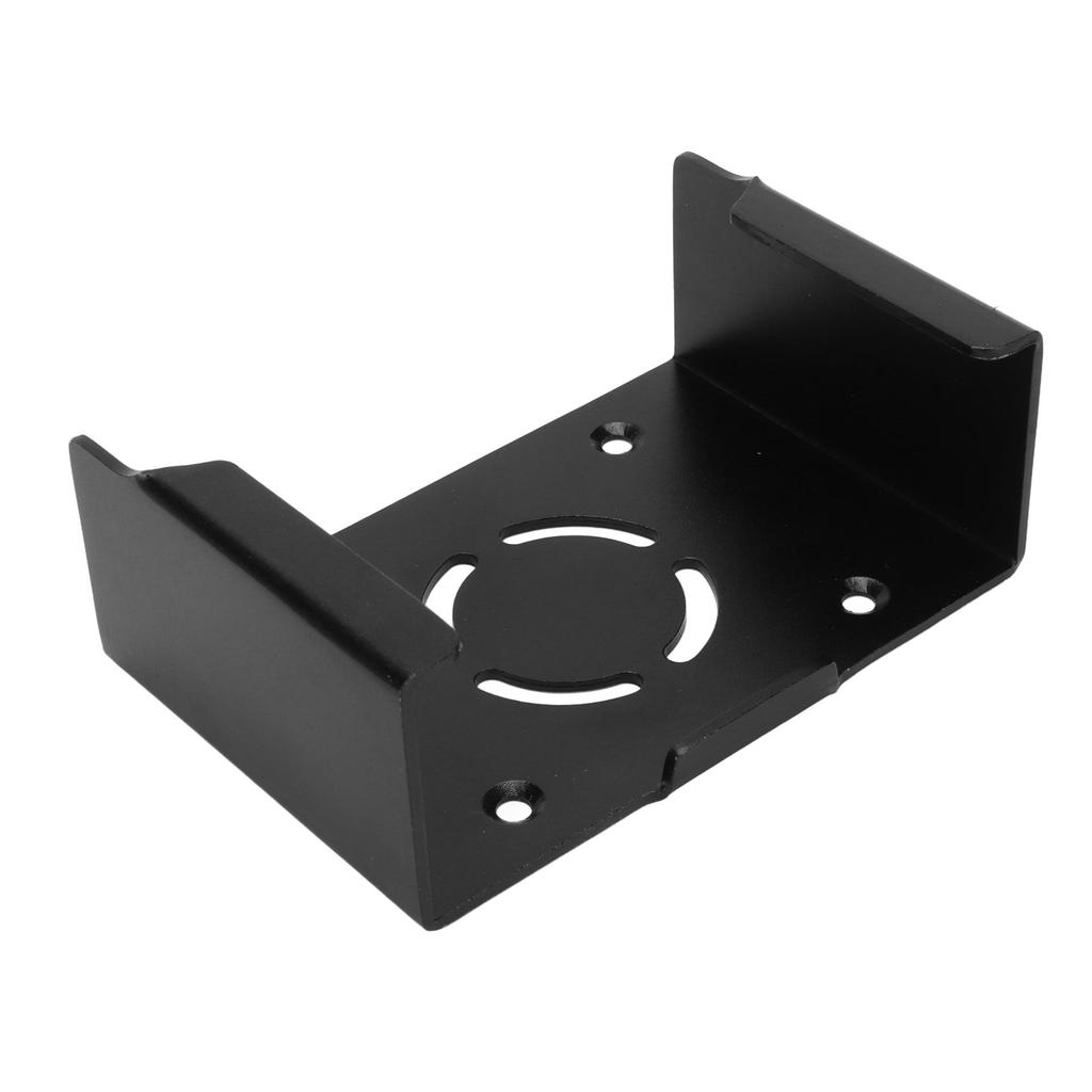Set Top Box Mount Aluminum Alloy Rust Proof Screw Fixing Wall Bracket for IOS TV Black
