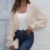 Autumn Winter Women Shawl Cardigan Loose Sweater New Irregular Fashion Bat Long Sleeve Casual Short Jacket Solid Women's Clothing