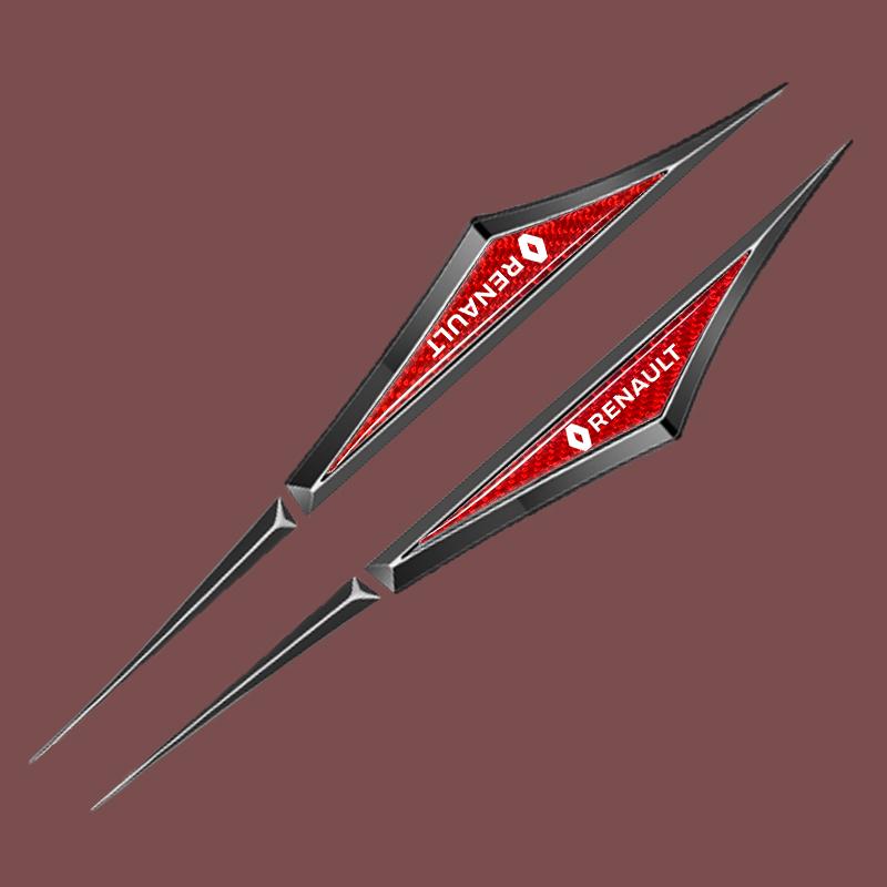 Innenaufkleber Kohlefaser Auto Kotflügel Seitenemblem Aufkleber Geeignet für Renault RS Koleos Captur Kadjar Megane Clio Ta