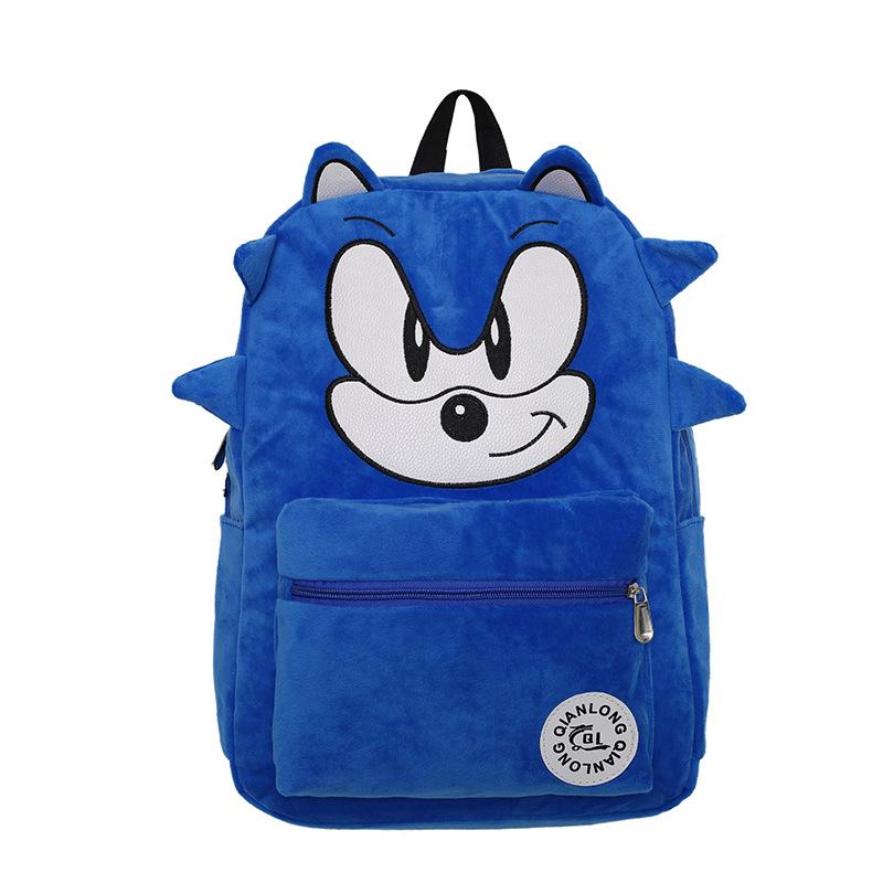 Βελούδινο Σακίδιο Ταξιδίου Sonic the Hedgehog για Άνδρες και Γυναίκες - Μεγάλης Χωρητικότητας Τσάντα για Μαθητές Λυκείου και Φοιτητές