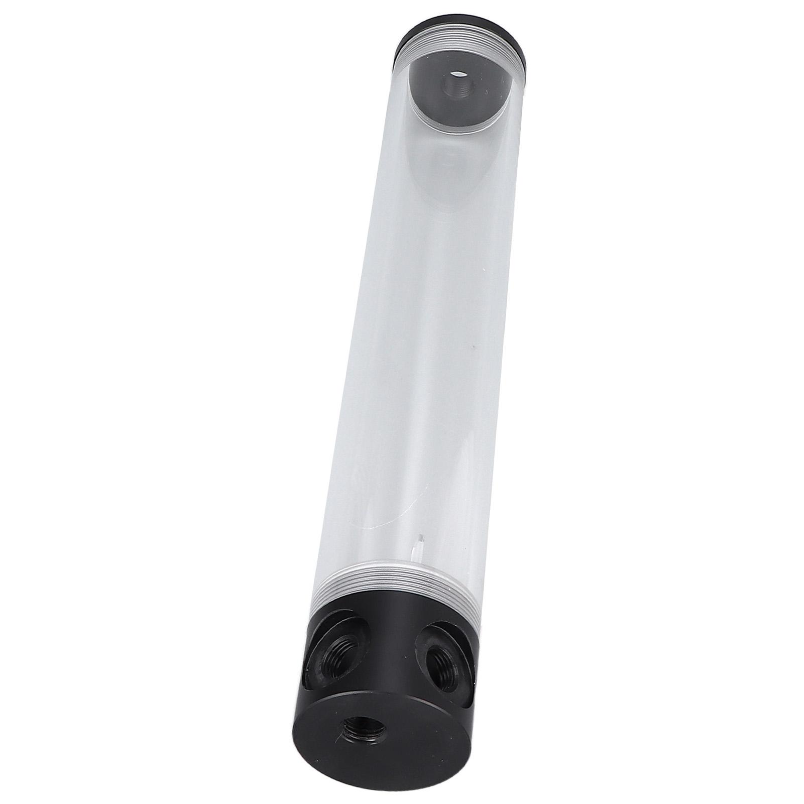 

Water Cooling Reservoir 300mm 11.8in Length G1 4in Thread Low Noise Cylindrical Acrylic Plastic Material Cooling Tank