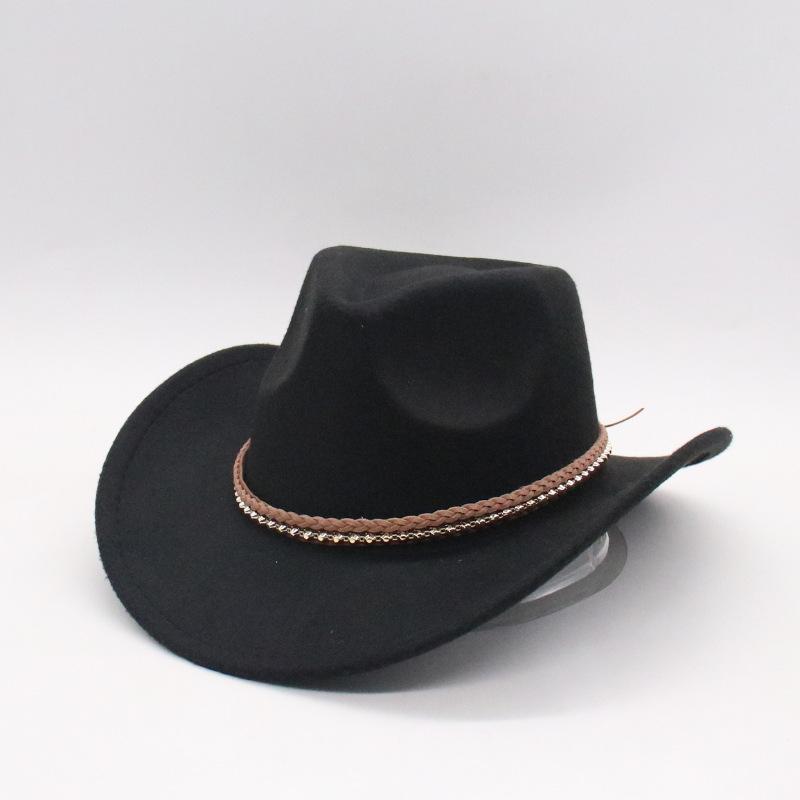 Premium Twist Metal Accessories Hat Cowboy Hat British Style Jazz Hat Men And Women