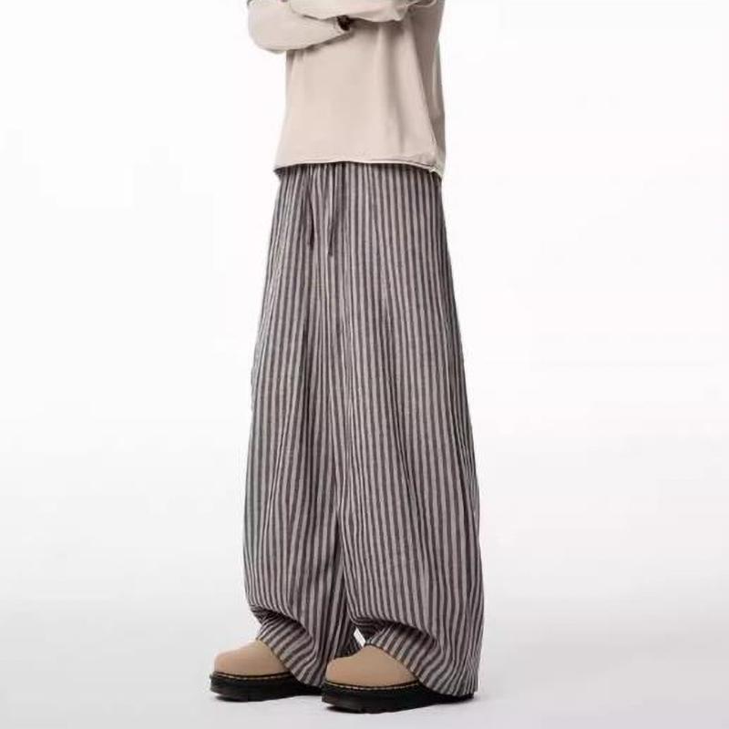 Women's Black Gothic Striped Long Pants Baggy Sweatpants Harajuku Y2k Vintage Oversize Trousers Clothes
