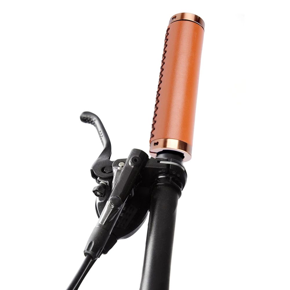 MTB Cuffs Lock Bar End Bicycle Handle Grips Bike Cowhide Grips Bike Grip Cover Bike Retro Grips