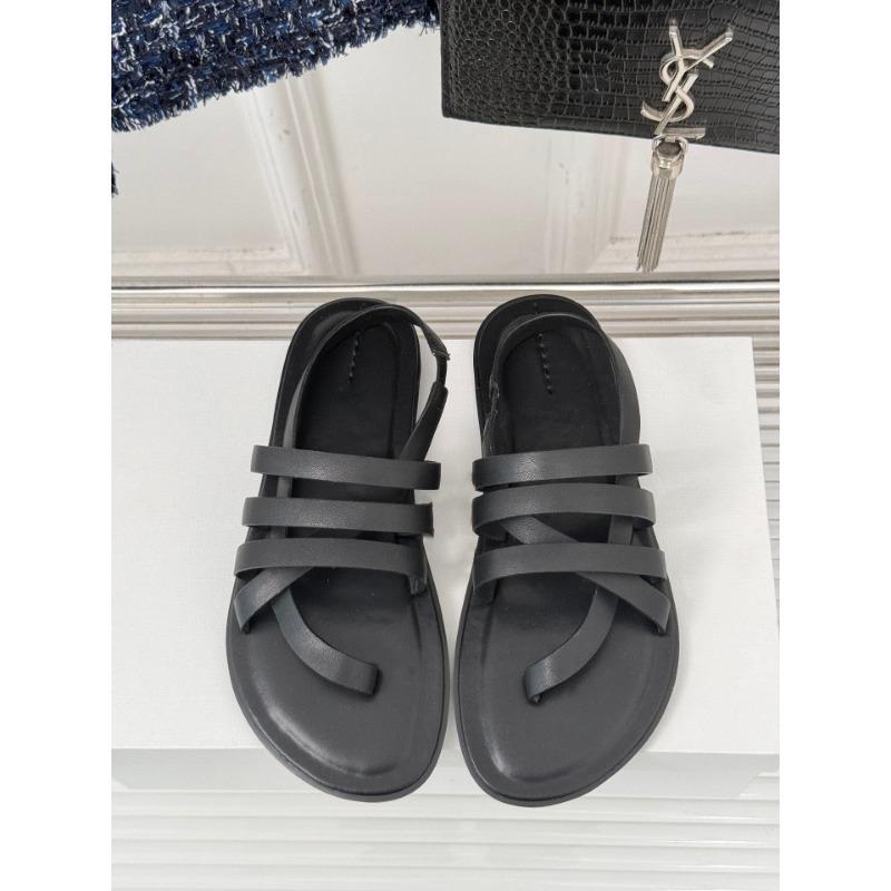 

Simple temperament hand-woven sandals new holiday style flat sandals casual cool slippers 35 чёрный