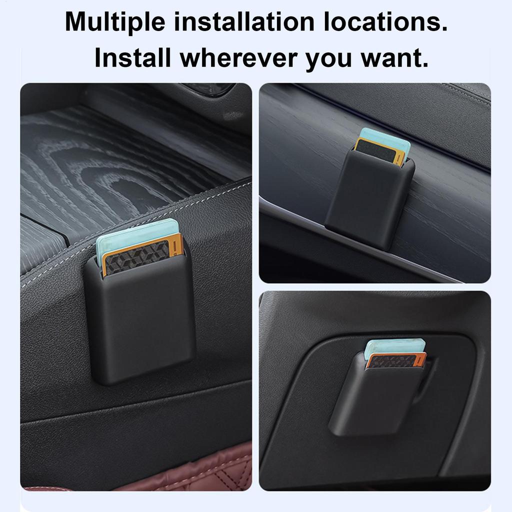 Card Pocket for Vehicle Adhesive Interior Receipt Organization Slot Registration Card Holder for Cars Sedans SUVs Trucks Pickups
