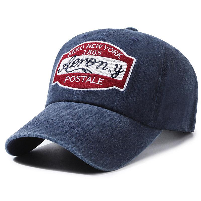 Washed Retro Cap Men'S And Women'S All-Season Baseball Cap Curved Brim Outdoor Spring And Summer Sun Hat