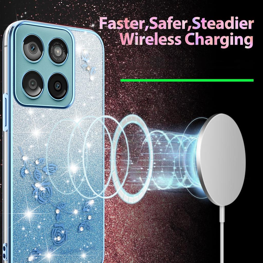 KADEM TPU Case for Motorola Edge 60 5G/60s 5G/60 Fusion 5G Flower Design Gradient Phone Cover