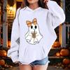 Kids Halloween Printed Hoodie, Loose Fit Casual Pullover for Boys Girls