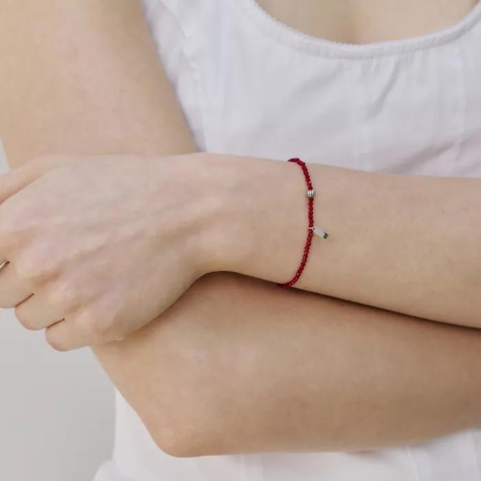 Pumpkin Beads Cherry Red Bracelet (White) BH7B66827WB190