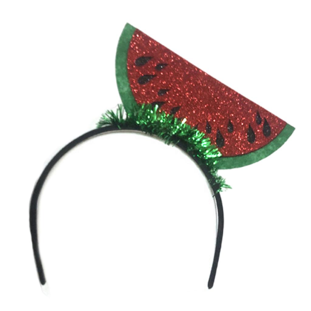 Hawaiian Tropical Fruit Theme Headpiece Vacation Hairhoop with Glittering Powder for Party Enthusiasts and Summer Lover