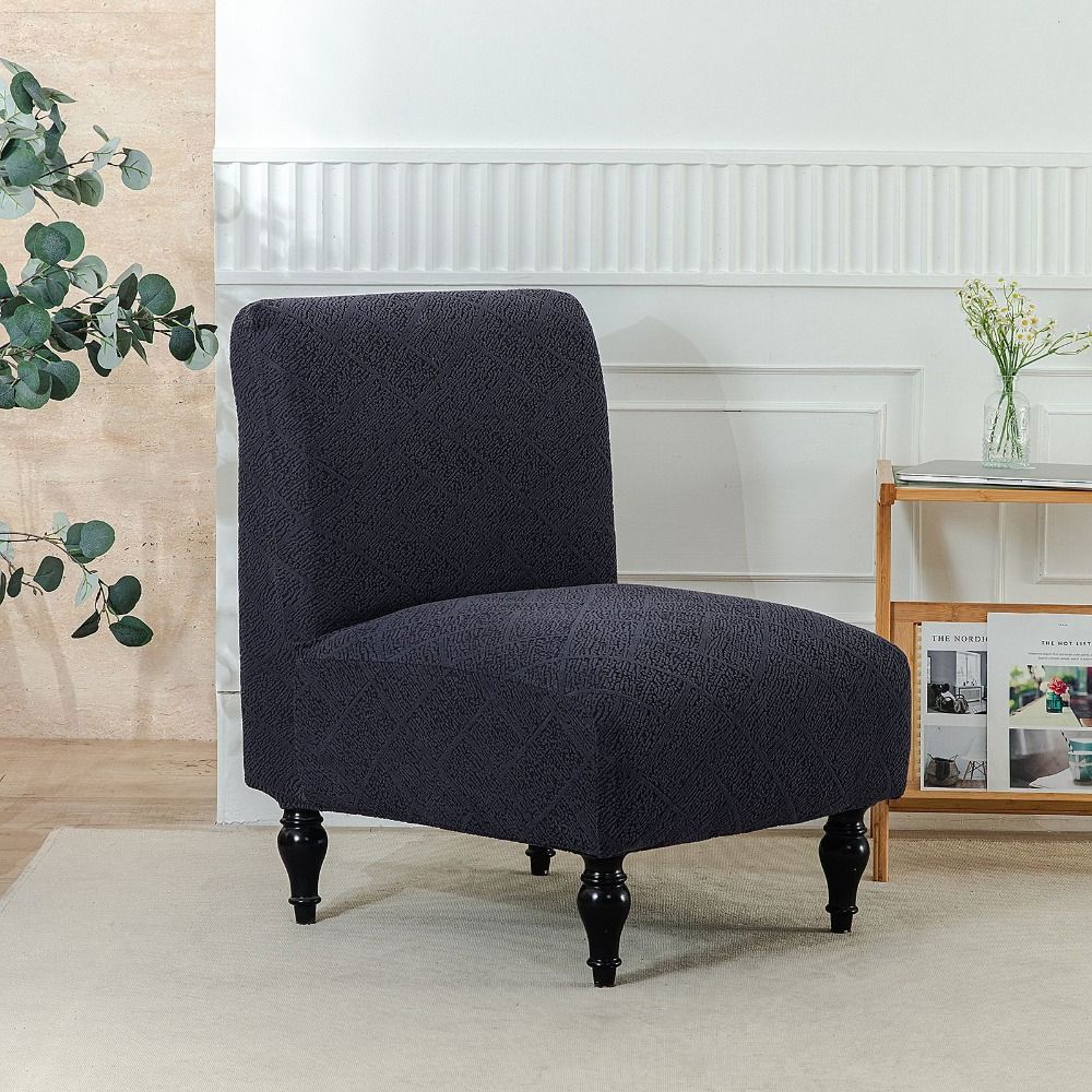 Single Seat Chair Slipcover Stretch Jacquard Chair Dust Cover Elastic Seat Cover For Living Room