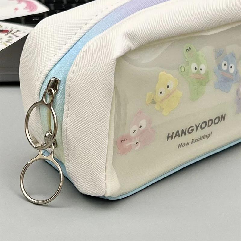 Sanrio Transparant Pencil Case Hangyodon Large Capacity Waterproof Pen Bag Student Box For Girl School Supplies Stationery Gift