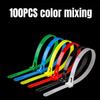 100 PCS Durable Self-locking Zip Ties Multi Purpose Car Instrument Zip Ties  for Auto Repairing