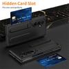 TriFold Phone Case With Wrist Strap Card Slot Stylus Holder Shockproof PC Cover Z Fold Series