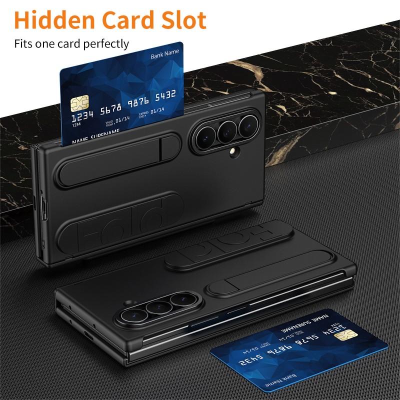 TriFold Phone Case With Wrist Strap Card Slot Stylus Holder Shockproof PC Cover Z Fold Series