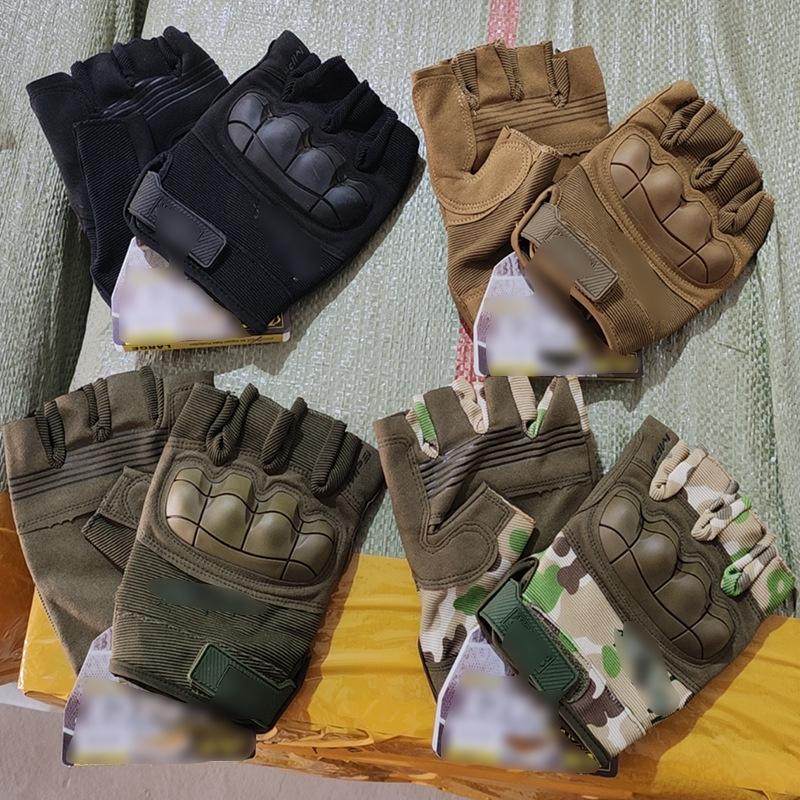 

SEAL Super Technician Tactical Half Finger Gloves Fighting Non-slip Outdoor Riding Sports Soft Shell Motorcycle XL хакі