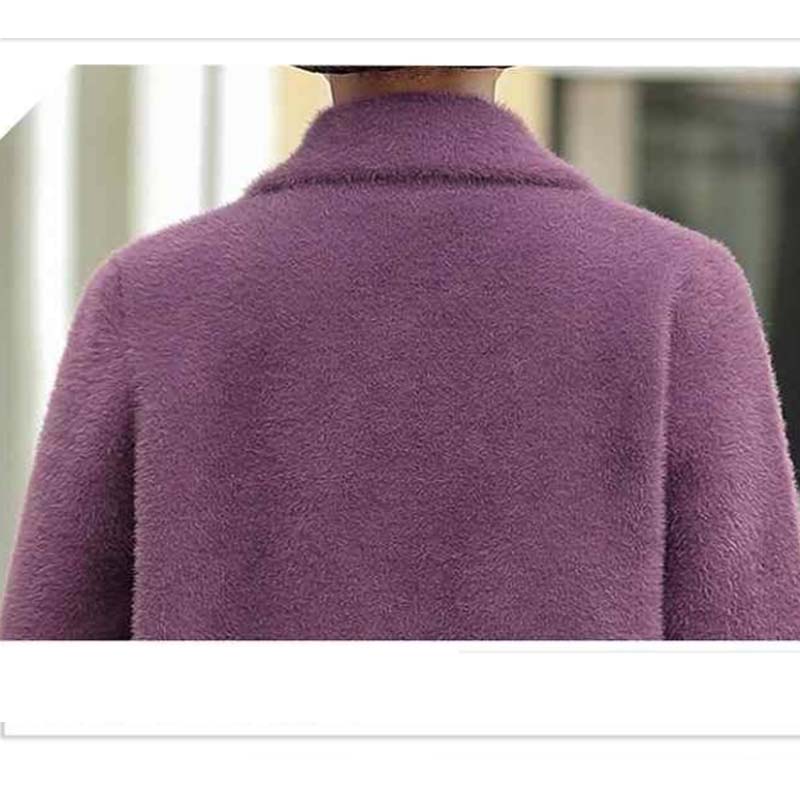 WTEMPO Imitation Mink Fur Coat Women Winter Style Slim Fashion Stand-up Collar Mink Coat Short