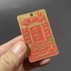 Brass Vermilion Coated Five Thunder Command Thunderbolt Token Double Dragon Hanging Taoist Supplies Pendant Decoration with Hang