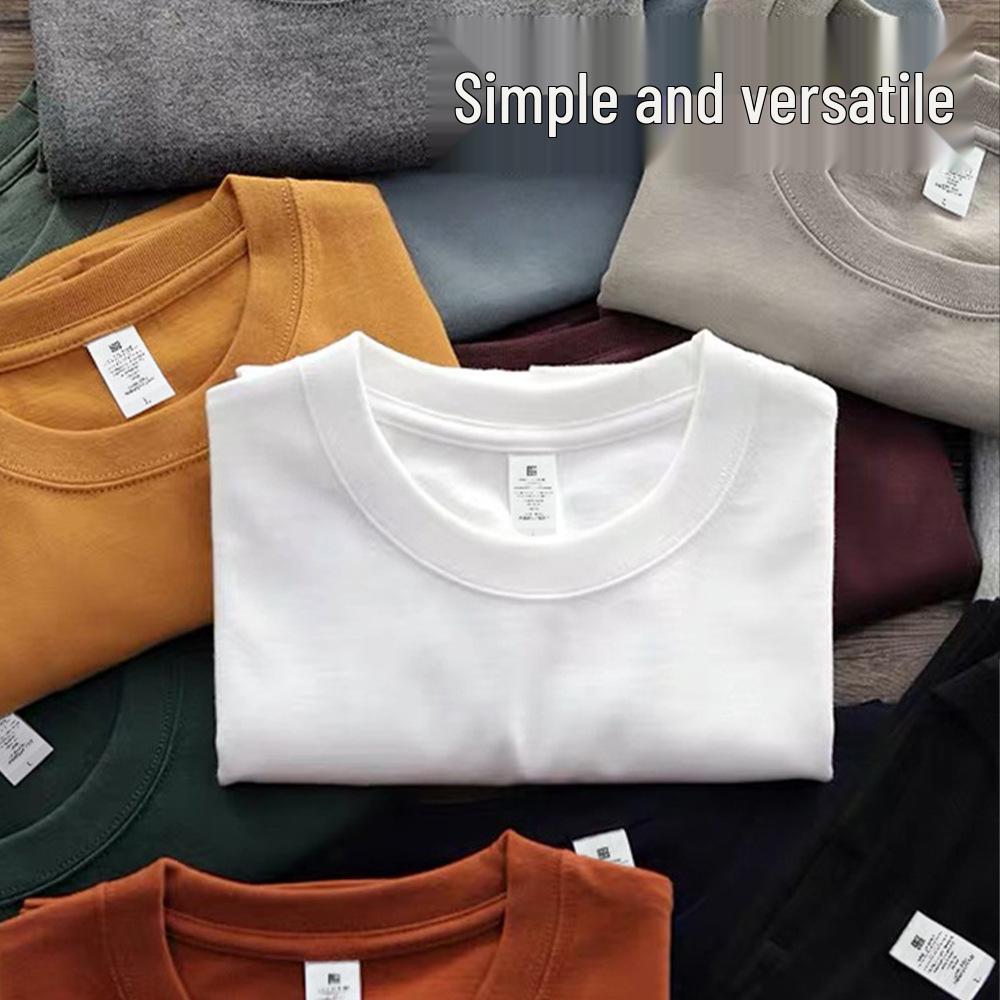 Hot Selling Cartoon Animal Print Pure Cotton T-shirt - 260g, Round Neck, Short Sleeve, Adult