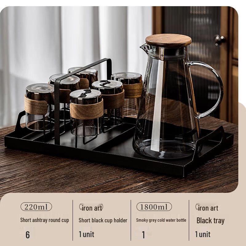 New Chinese Style High-Temp Glass Tea & Water Cup Set