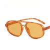 Double Beam Irregular Retro Style Ladies Fashion Sunglasses Spring Summer Bright Vacation Atmosphere Beach Accessories