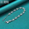 Flower Love AAA Zircon Bracelet Women's Party Gift Silver Beautiful Jewelry