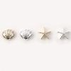 20Pcs Shell Nail Art Charms 3D Alloy Five-Pointed-Star Silver  Diamond Nail Decoration Luxury Manicure Accessories