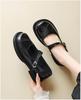 French Mary Jane shoes for women in spring 2026, retro style with a single buckle and shallow mouth small leather shoes, college style single shoes