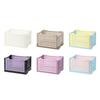 6 Colors Plastic Crate Box with Handle Sundries Storage Bin Folding Toy Box  Household