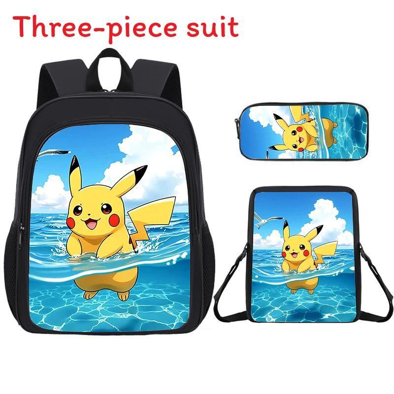 Pokemon Pikachu Childrens School Backpack With Lightweight Oxford Fabric For Elementary Students