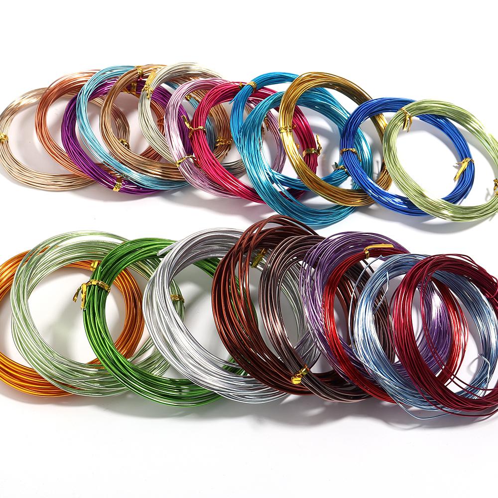 Colorful Aluminum Wire For Ornament Making DIY Crafts Material Handmade Finding Accessories Flexible Wire Round Aluminum Wire