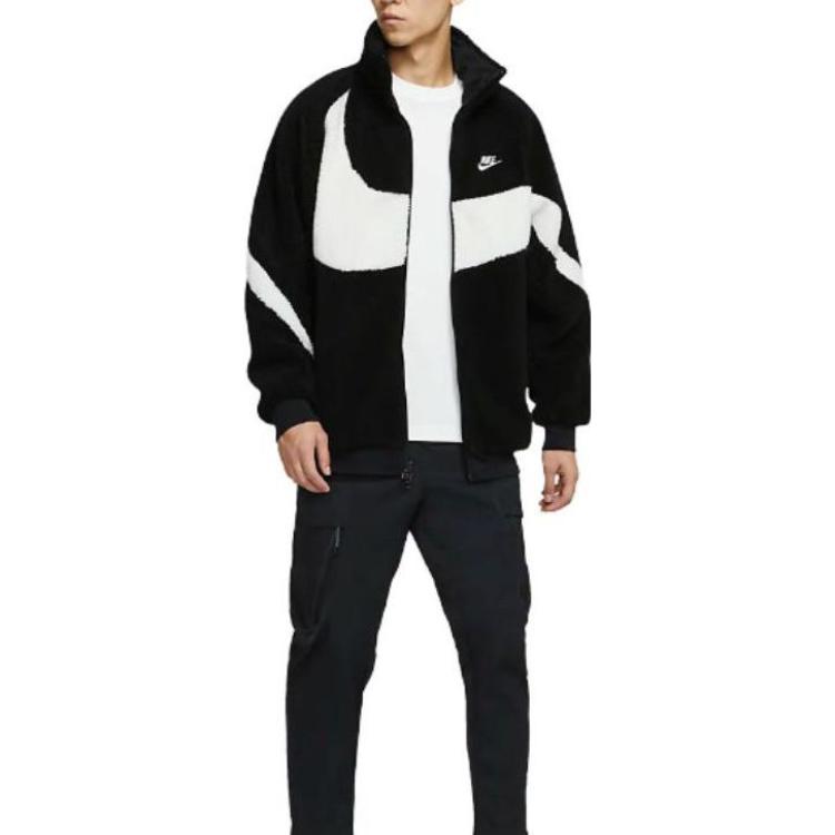 Nike Big Swoosh Reversible Boa Jacket Black Men Outerwear BQ6546-011