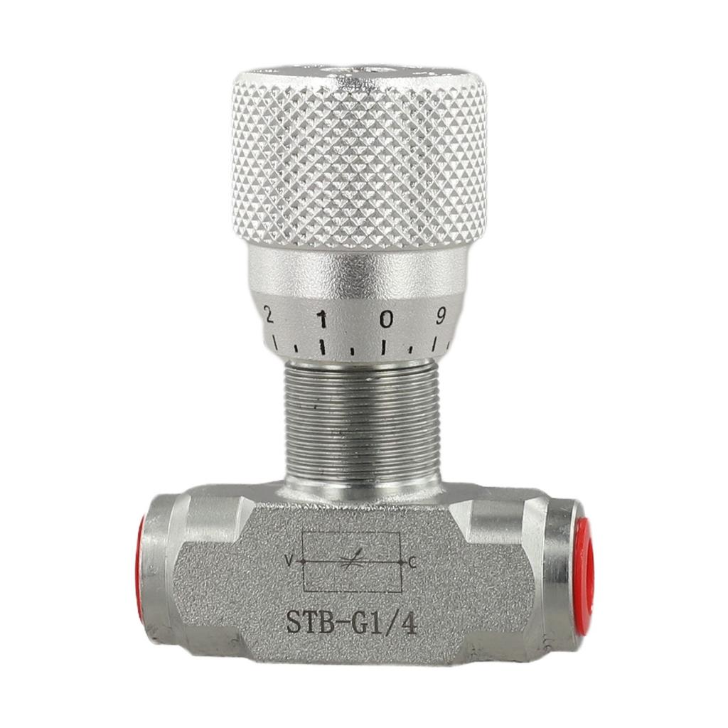 Two Way Hydraulic Flow Control Valve STB Carbon Steel Body 1 4 Inch 3 8 Inch Thread for Hydraulic Pneumatic and Fluid Systems