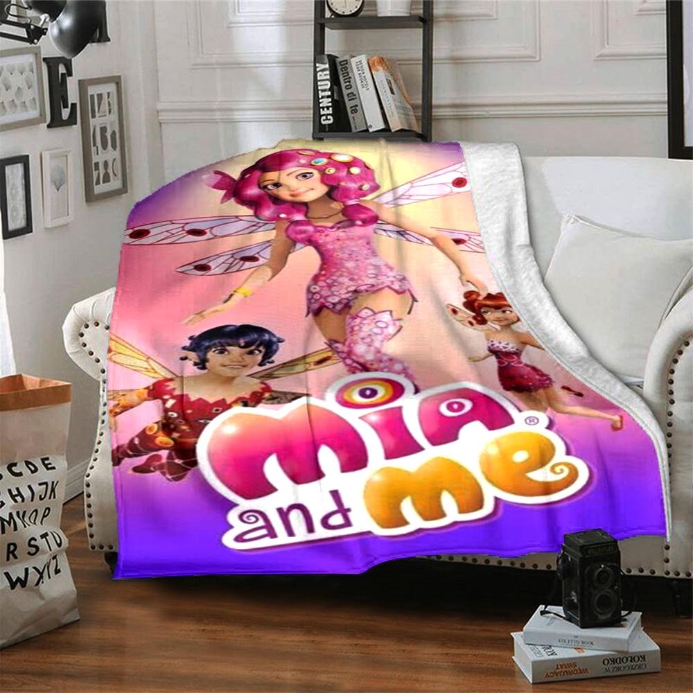Mia and Me Print Flannel Blanket High Quality Warm Comfortable Cover for All Seasons Perfect for Gifts Home Decor