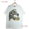 Vintage Zooper Zebras Herd Large Print Nature T Shirt Unisex's White XL Washed Versatile Fashion Designer Clothes Vintage Washed