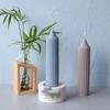 1 Pcs Long Pole Vertical Stripe Pointed Candle Mold Making Kit Large Cylindrical Rib Candle Making Mold DIY Candle Making