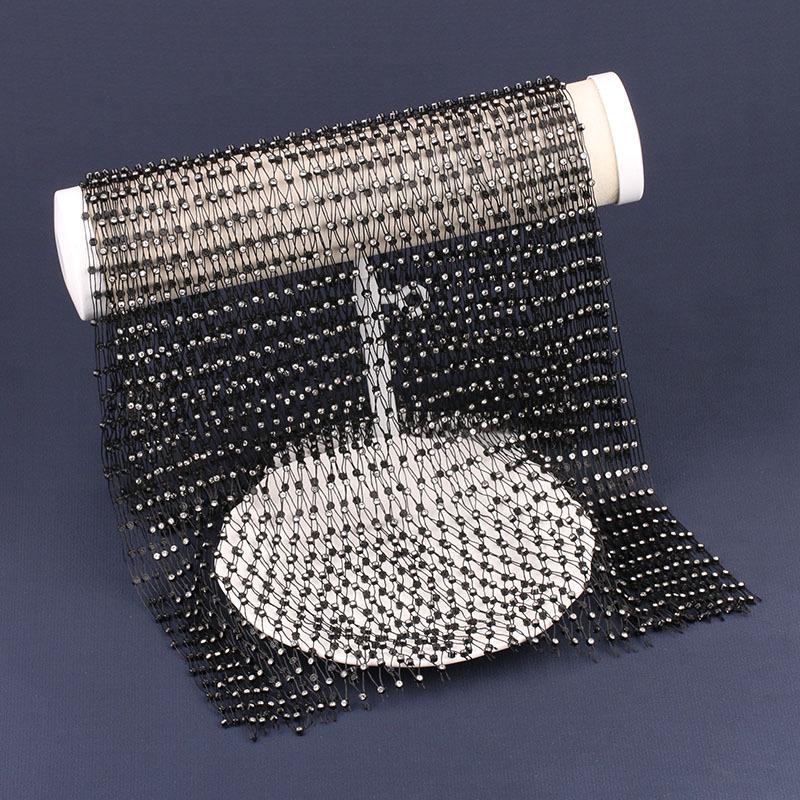 Trendy Rhinestone Fishnet Headscarf: Shiny Diamond Head Cover & Face Mask for Festivals