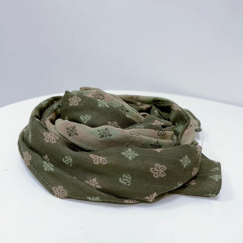 Spring  New Cotton Double Sided Scarf Korean Version Sunscreen Shawl Flower Printed Neck Scarves