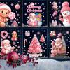 9 Sheets Merry Christmas Stickers for Glass Windows Snowflake Reindeer for Indoor Decorations Children's Room Atmosphere Sticker