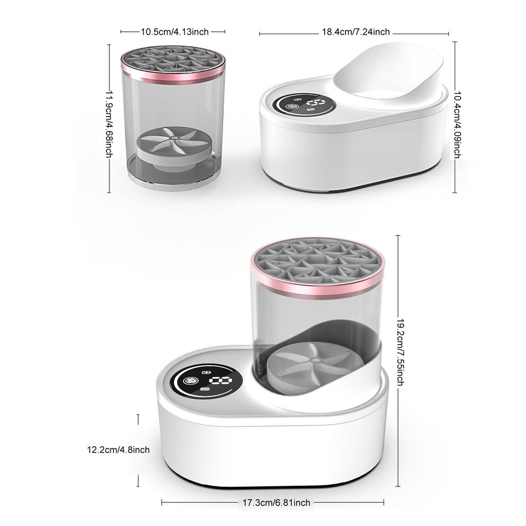 Electric Makeup Brush Cleaner Multi-function Makeup Brush Cleaner All-in-One Tool Cleaning Powder Pu