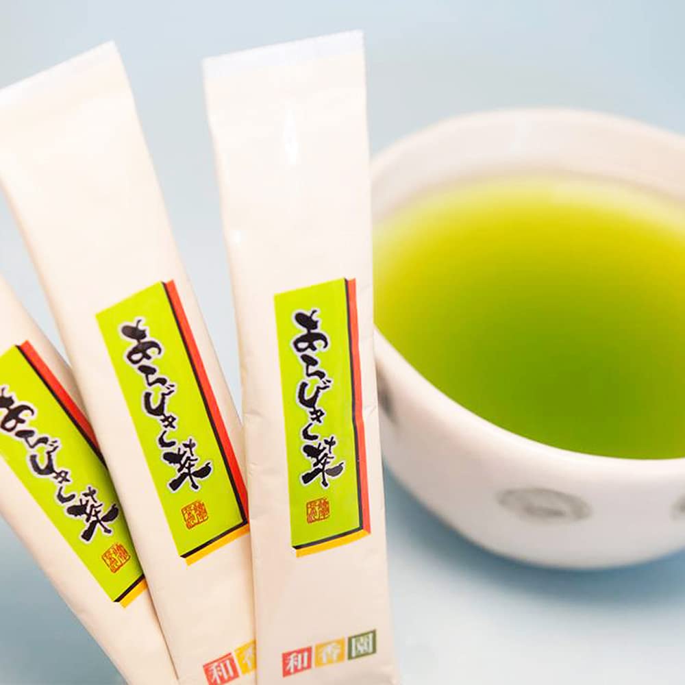 Wakoen Arabikicha (Corn-ground) 2g (20 sticks) with a non-retail one-infusion pack (deep-steamed tea) Kagoshima Tea, Premium Green Tea Powder,