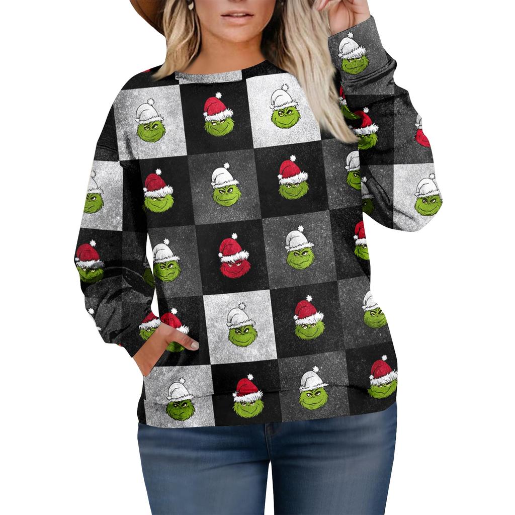 Christmas Sweatshirts For Women Sweater Cute Shirt Fall Pullover Top