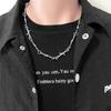 Punk Imitation Pearl Thorns Chain Necklace For Men Women Hip Hop Gothic Metal Barbed Wire Little Thorn Necklace Jewelry Gifts