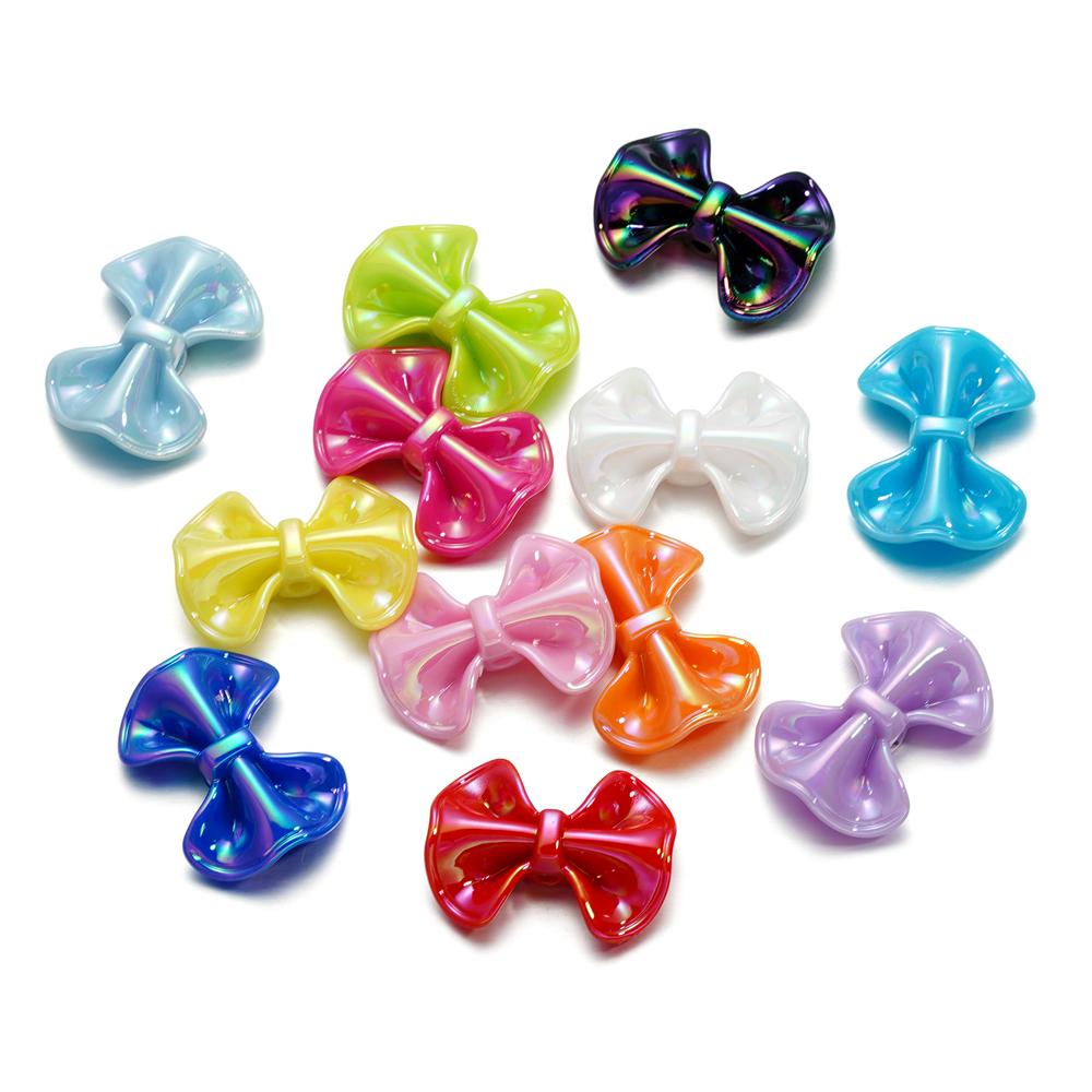6-10pcs Butterfly AB Color Butterfly Shape Acrylic Beads Shiny Loose Spacer Beads For Jewelry Child Crafts Making Accessories