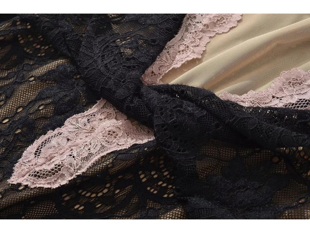 Spicy Girl Spitze Patchwork V-Ausschnitt Body – Stilvoller & Sexy Jumpsuit