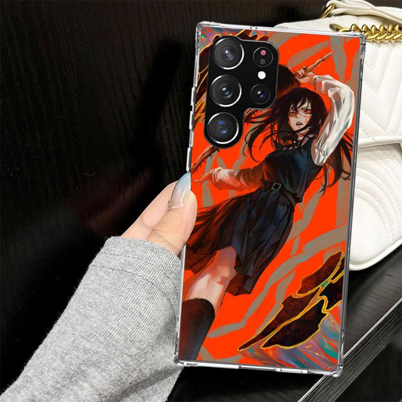 C-Chainsaw Man Yoru War Devil Hülle für Samsung Galaxy S25 S24 S23 S22 Ultra Weiche Handyhülle S25 Edge S21 Plus S20 FE S10 + Bla