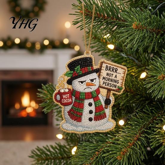 Creative Craft Activities for Families Christmas Hanging Faux Pearl Art Kit Adult, DIY Bead Sparkling Beads Painting Pendant Ornament, Handmade
